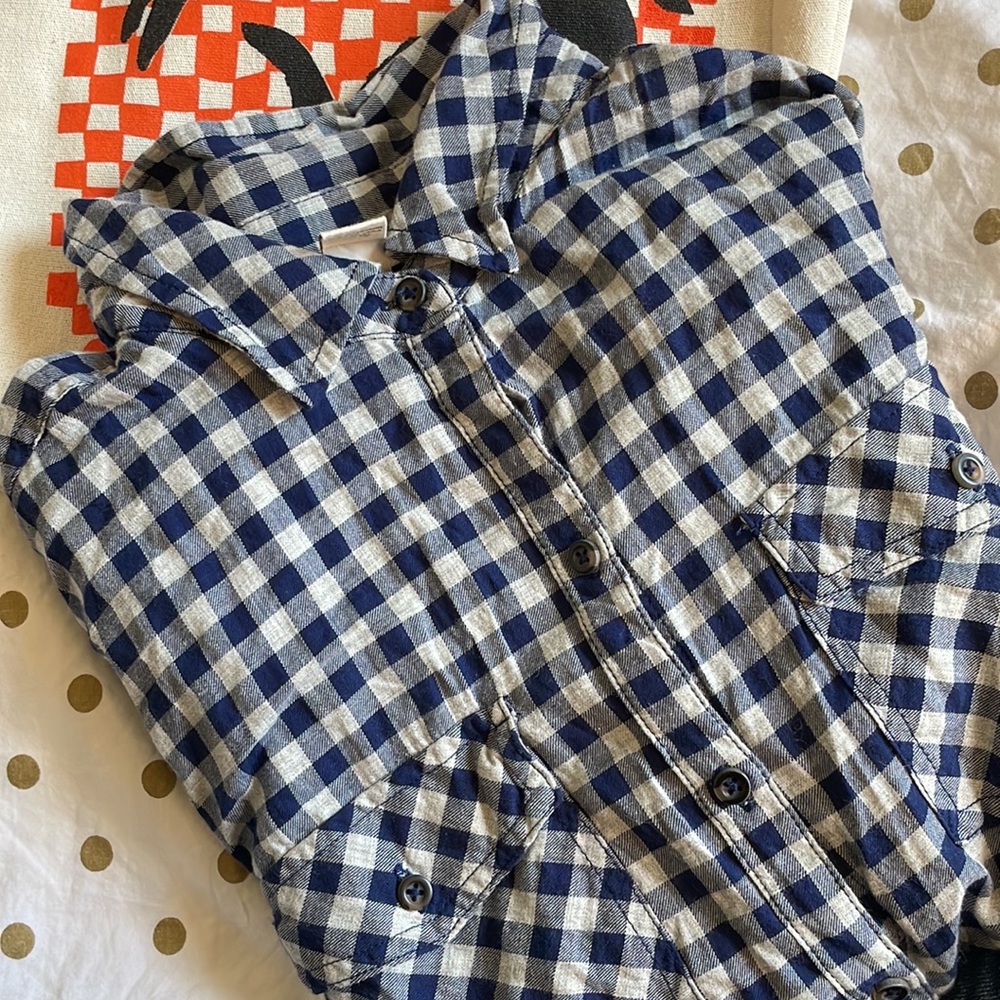 Forever 21 Blue Gingham Plaid Shirt